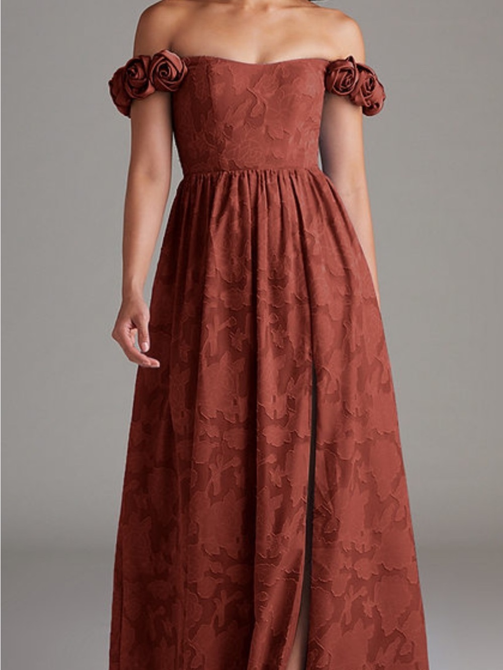 Azazie Autumn Dress in Terracotta - Picture 1 of 4